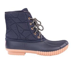 SIMPLY SOUTHERN NAVY QUILTED LACE UP BOOTS